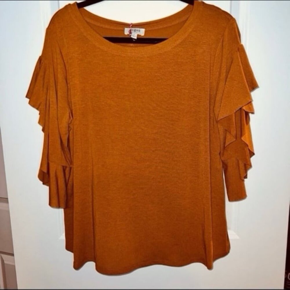 Umgee Amber Ruffle Top - Picture 2 of 4